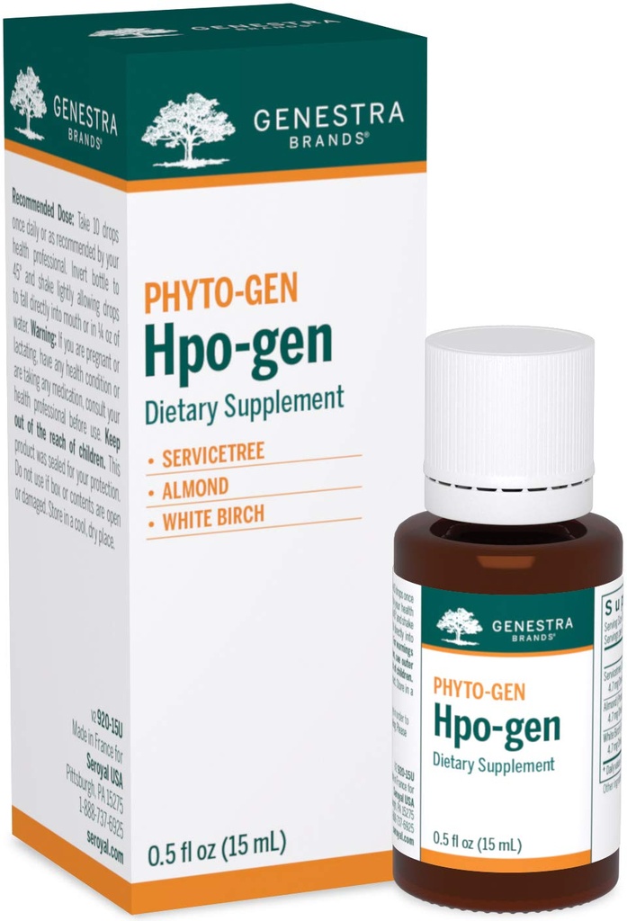 Genestra Brands Hpo-gen ; Educetree, Manmond, un White Birch Herbal papildinājums  ; 0,5 fl. oz.