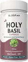 Svētās Basil Leaf kapsulas 500mg • Koncentrēts 10:1 Ekstrakts Ocimum tenuiflorum Ārstniecības augu papildinājums 