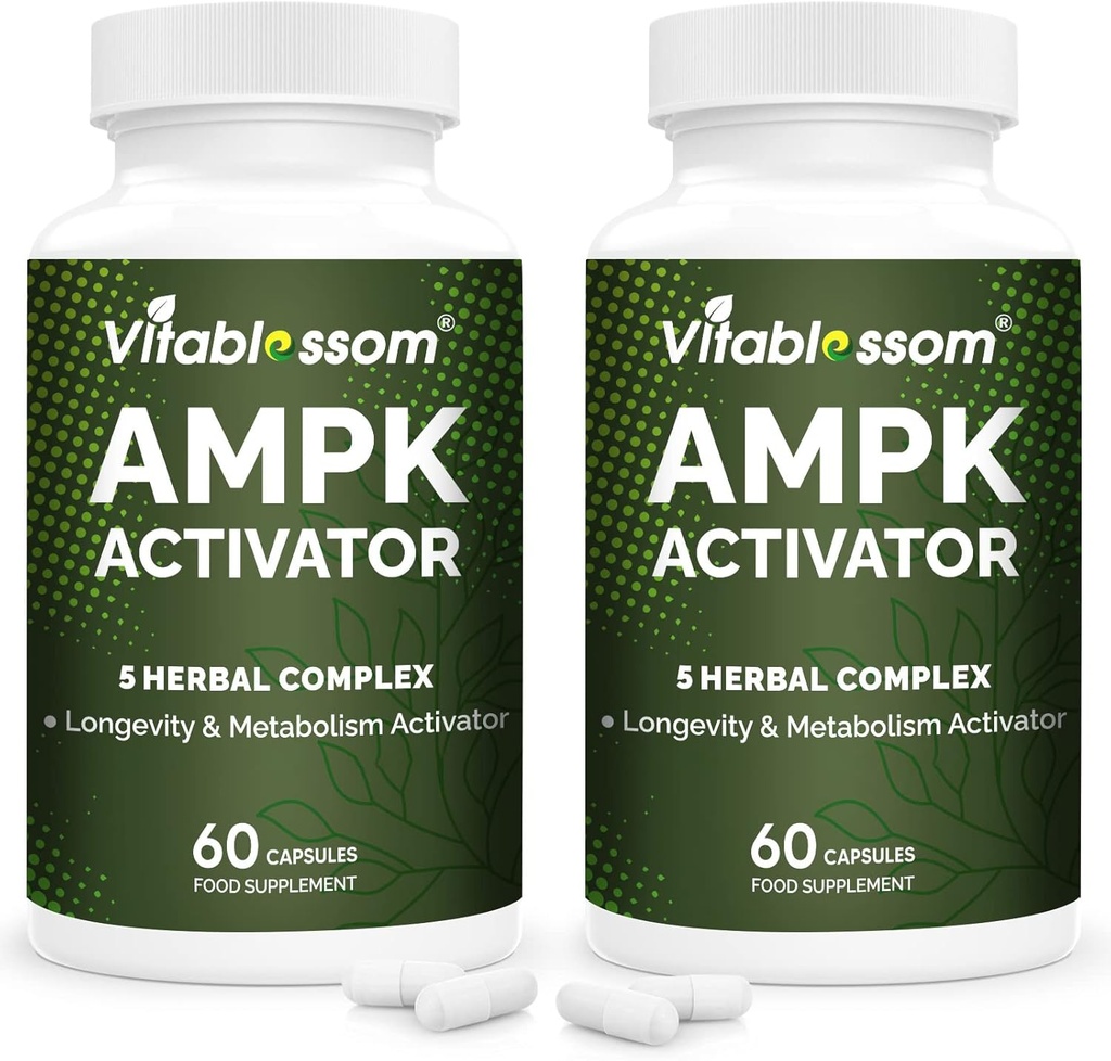 Aktivatora ATPK papildinājums, 5 no 1 Jiaogulan Gynostemma AMPK metabolisma aktivatora 120 Veģetārās kapsulas(120 Skaitlis( Iepakojums no 2))