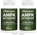 Aktivatora ATPK papildinājums, 5 no 1 Jiaogulan Gynostemma AMPK metabolisma aktivatora 120 Veģetārās kapsulas(120 Skaitlis( Iepakojums no 2))