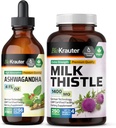 BIO KRAUTER Ashwagandha Tinktūra 4 Fl. Oz. un piens Datele 250 kapsulas