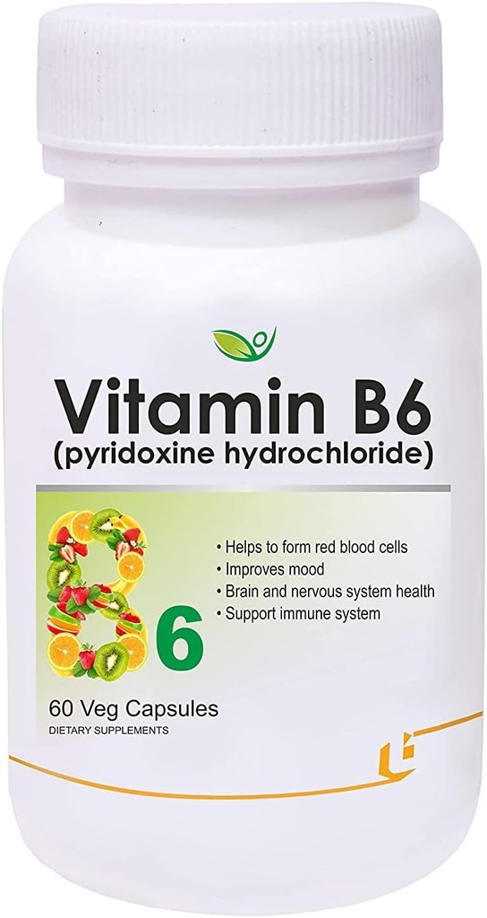 Ads Vitamīns B6 (piridoksīns hidrohlorīds) Papildinājums - 60 Veg kapsulas
