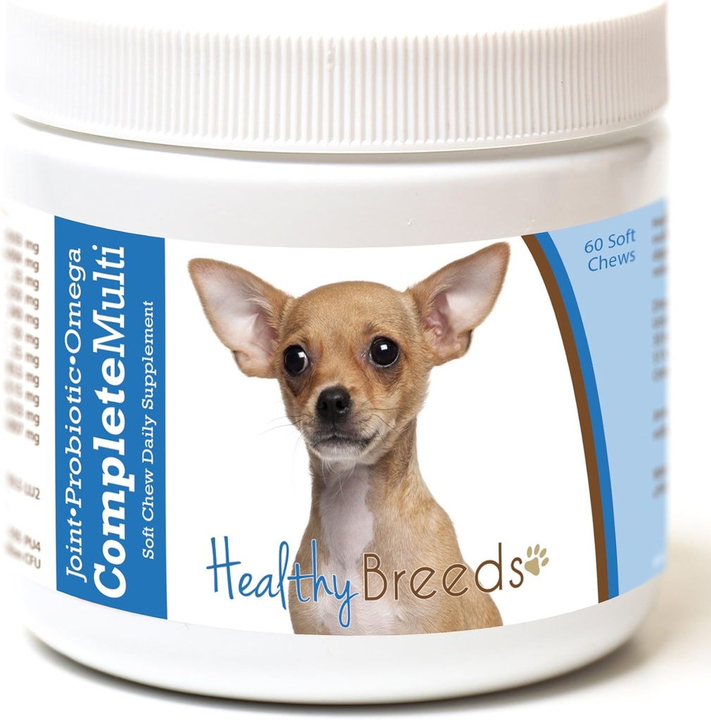 Veselīgi šķirnes Chihuahua Visi vienā Multivitamīnu Soft Chew 60 Skaits