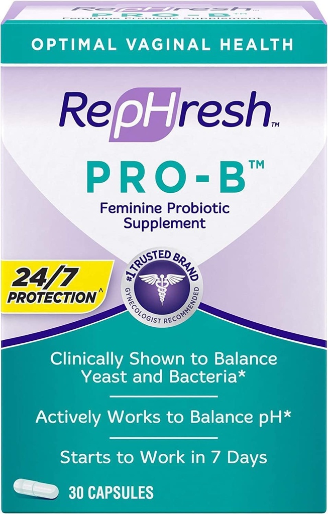 Rephresh Pro-B Probiotikas Feminine papildinājums, 30 kapsulas (3. iepakojums)
