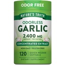 Dabas patiesība Bezziedu ķiploki 2400 mg - 120 Softgels - Extract Pills --non-GMO, bez lipekļa Papildinājums