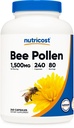 Nutricost Bee Pollen (240 Capsules, 80 Servings) (1500MG Per Serving) - Ne-GMO, GMP atbilst