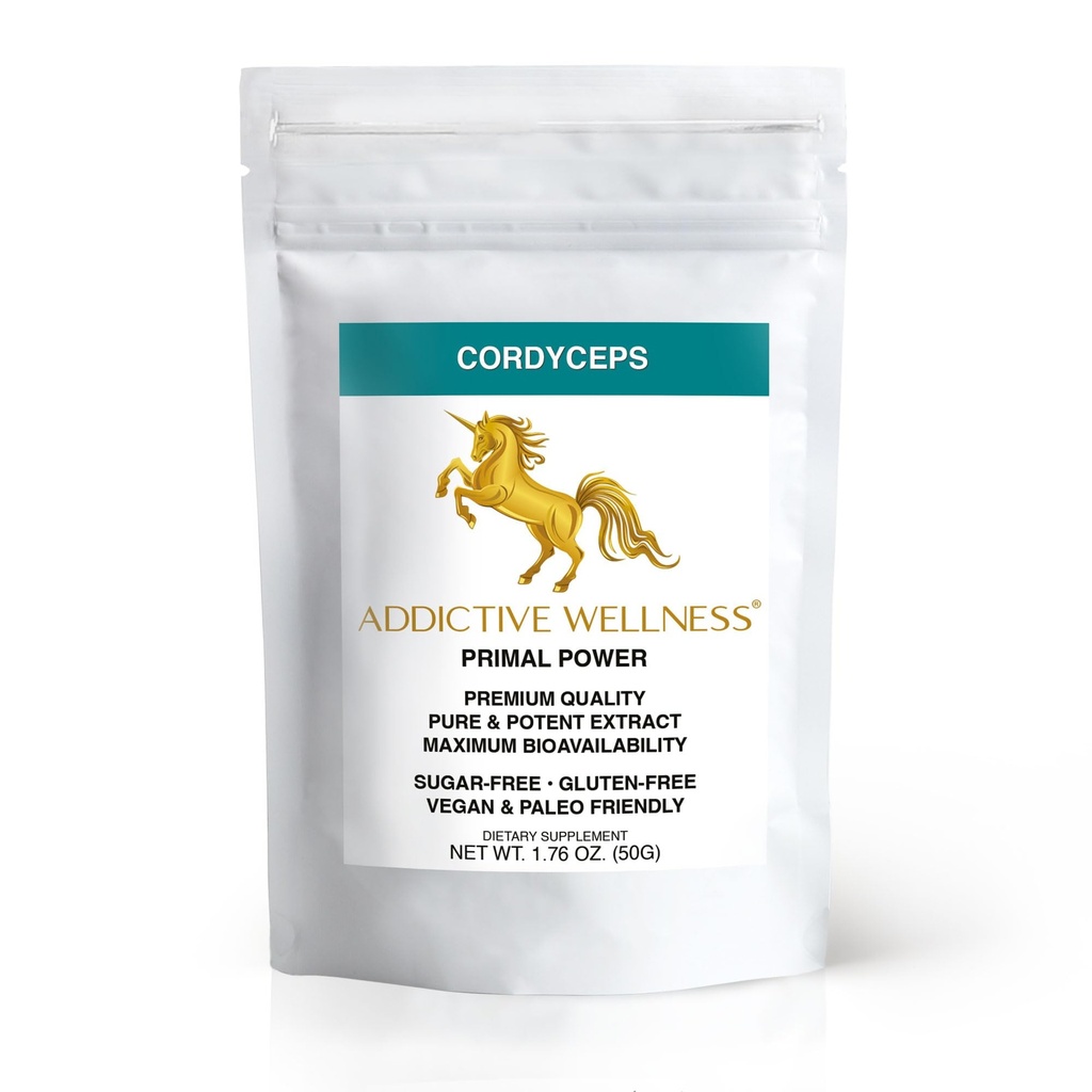 Additive Wellness Cordyceps CS-4 ekstrakts pulveris - tīrs un spēcīgs enerģijai un izturībai, 1 iepakojums