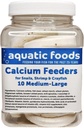 Aquatic Foods Inc. kalcija barotājs Vidēja izmēra čaulas. Extra Biezs čaulas garneļu, gliemežu, krabju, vēžu, Hermit Crabs un visu tropu zivis ...10 Count Jar