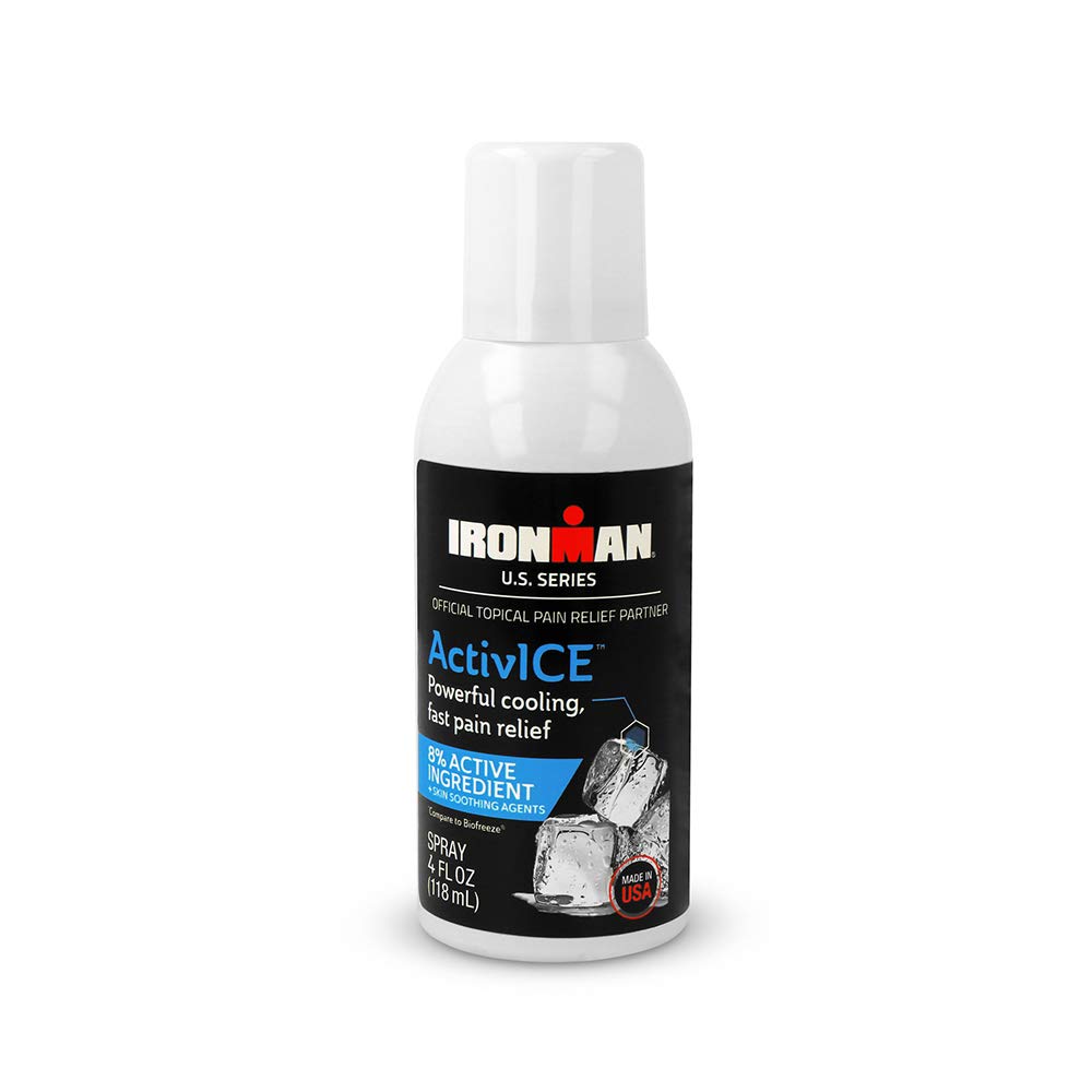 Curad IRONMAN ActiveICE Dzesēšanas Spray, Akūts sāpju atvieglojums artrīta, locītavu, muskuļu, muguras un ķermeņa sāpes, 4oz (1 skaits)