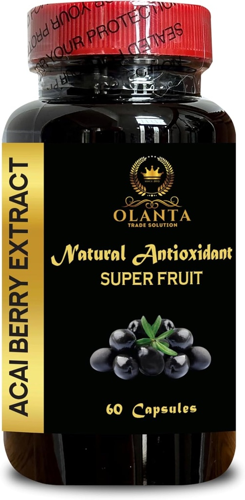 Dabīgs Acai Berry Cleanse – spēcīgs antioksidants tīrīšanu, Acai pulveris, 4:1 acai Berry ekstrakts, All-dabīgs un ne-GMO, Imūns atbalsts Booster - 1 pudele 60 kapsulas