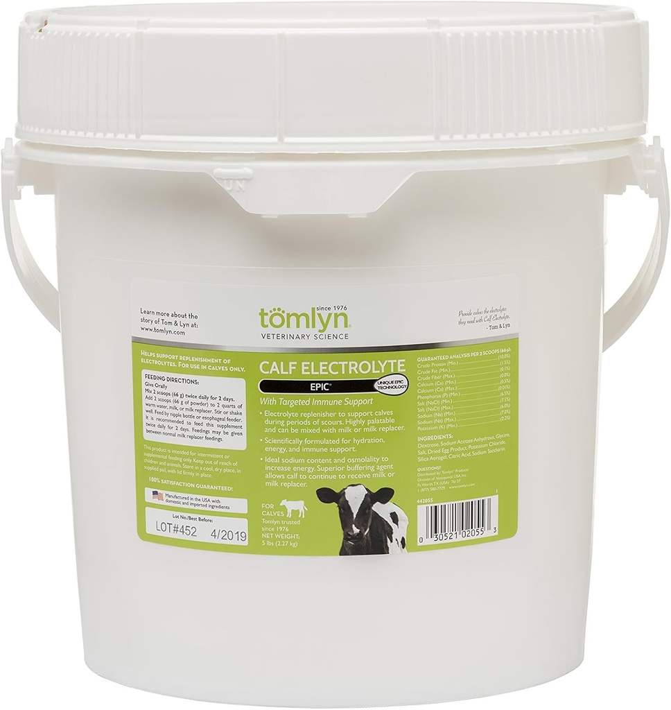 Tomlyn Epic Calf Electrolyte papildinājums, 5 Lb