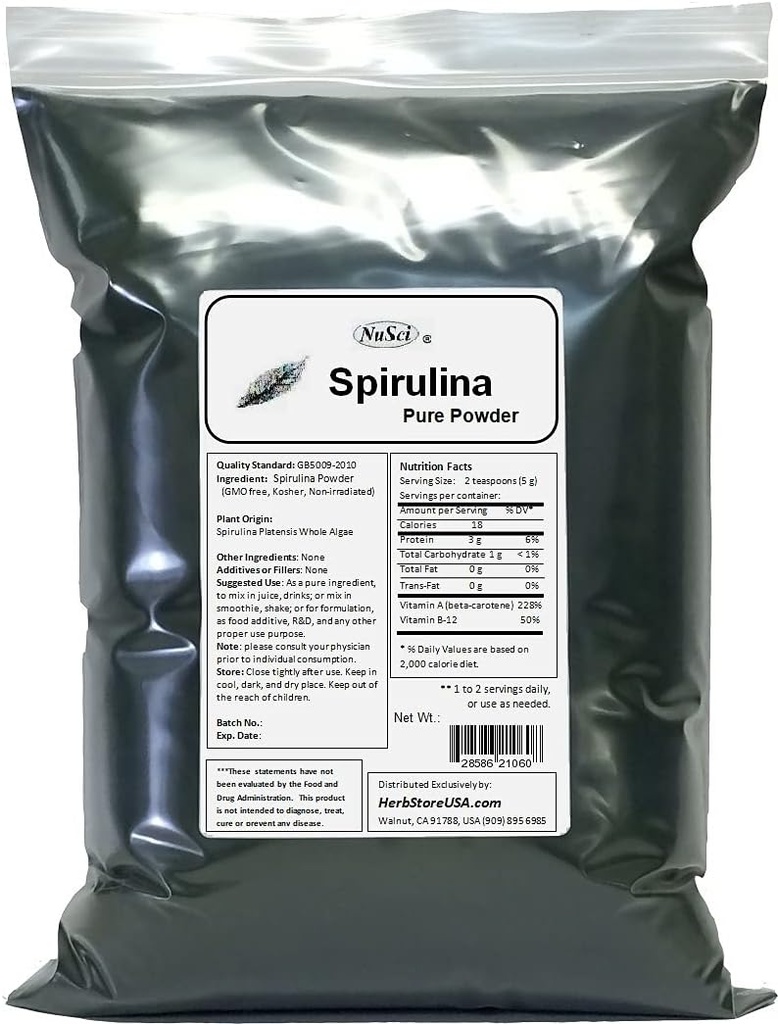 Spirulina pulveris 500g (1,1lb) Pure fresh