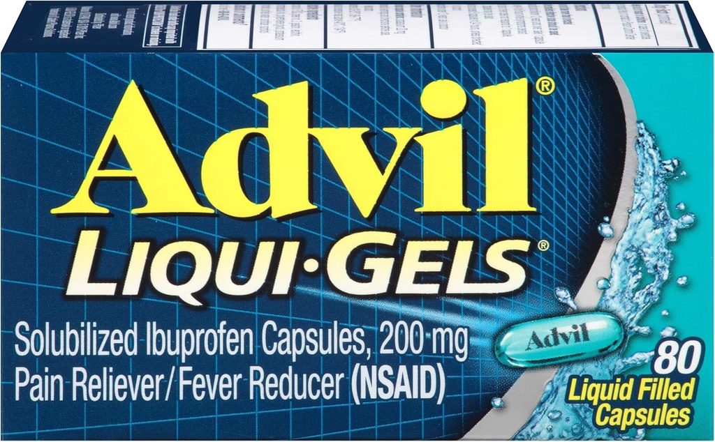 200 mg Solubilized Ibuprofēns (80-Count Liqui-Gel kapsulas, iepakojums pa 2)