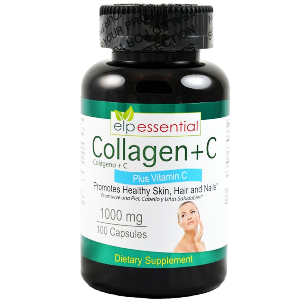 Kolagēns + C tipa kolagēns Plus C vitamīns, 100 kapsulas 1000 mg