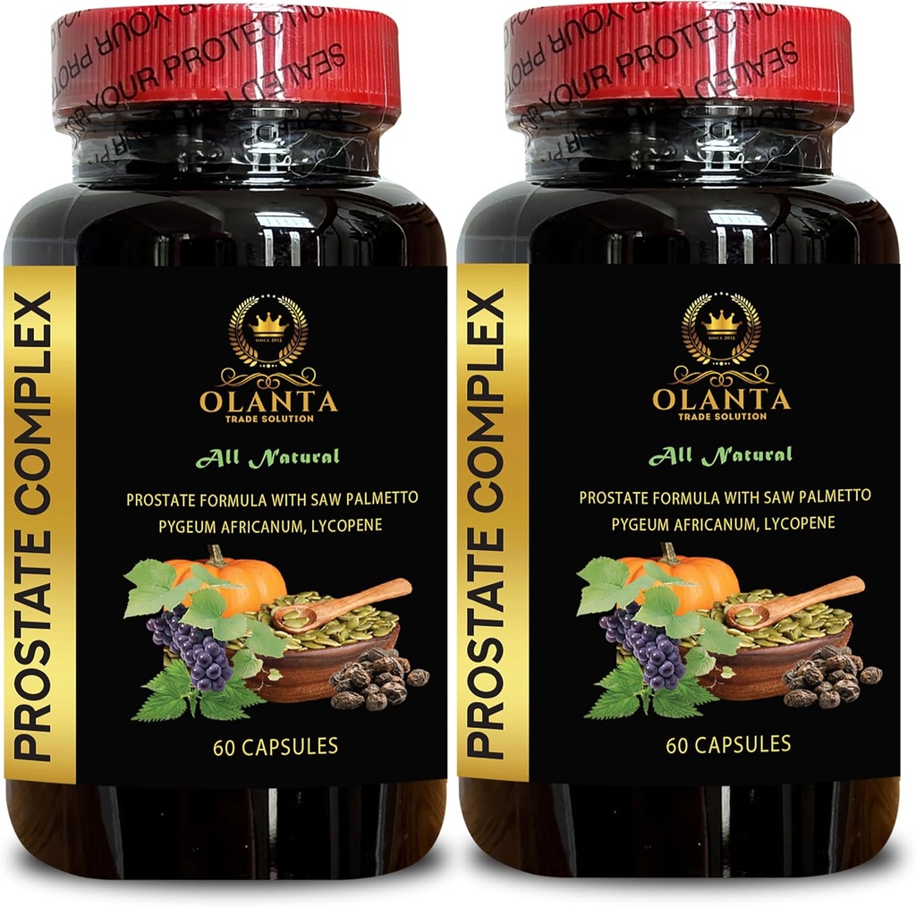 Generic Natural Prostate Complex - Prostate atbalsta papildinājums vīriešiem veselību      ) Zāģa palmeto vīriešiem  ; Prostata augu komplekss     ) Non-GMO ” Urīna Tract ” Lycopene, Pygeum, ķirbju sēklu- 2 pudeles