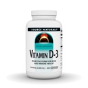 Avots Naturals D- 3 vitamīns, atbalsta kaulu un imūno veselību, 2000 iu - 400 kapsulas