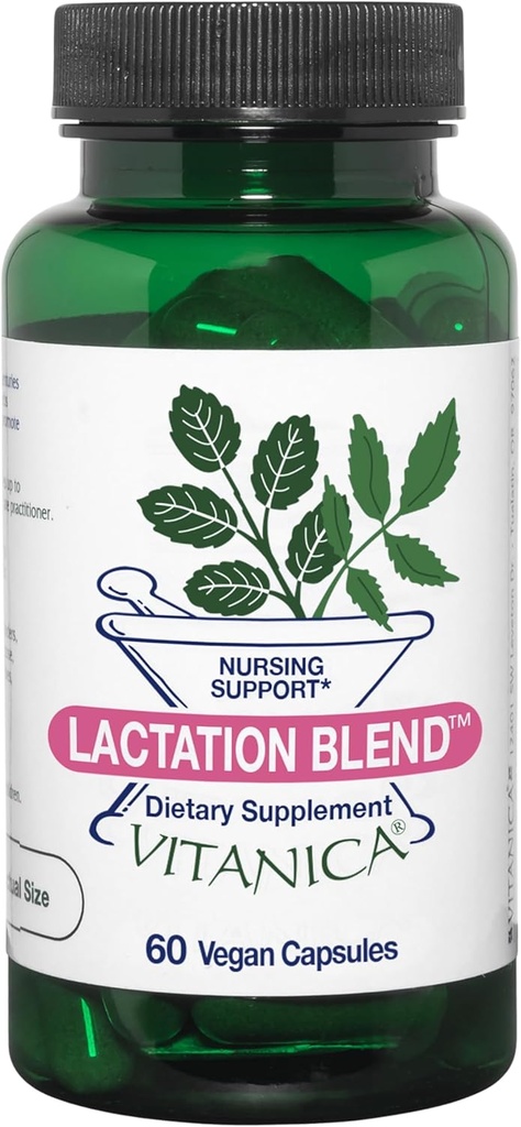 Vitanica Zīdīšanas Blend, Zīdīšanas Papildinājums, Zīdīšanas Atbalsts Palielināt Krūts piena piegādes un plūsmas, Organic Fenhel, Piena Thattle, Grieķu sēklas un vairāk, Ne-GMO, Vegan, 60 Kapsulas