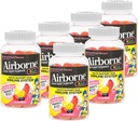 Airborne 500mg vitamīns C + cinks Imūnās atbalsta papildinājums Gumijas bērniem, Assorted Fruit Flavor, bez lipekļa Drafted Blend ar spēcīgiem antioksidantiem Vitamīni C & E, 42 Gumijas (6 iepakojumā)