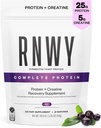 25g Acai proteīns + 5g kreatīnpulveris, veganta proteīns ar gremošanas enzīmiem, lai izveidotu un atgūtu, 21 Servējumi