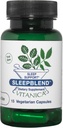 Vitanica SleepBlend - Miega un relaksācijas atbalsts sievietēm - Augu bagātinātāji ar melatonīnu, baldriāna sakni, B2 un B12 vitamīnu un magniju - Pro Logo - 15 Vegan Caps