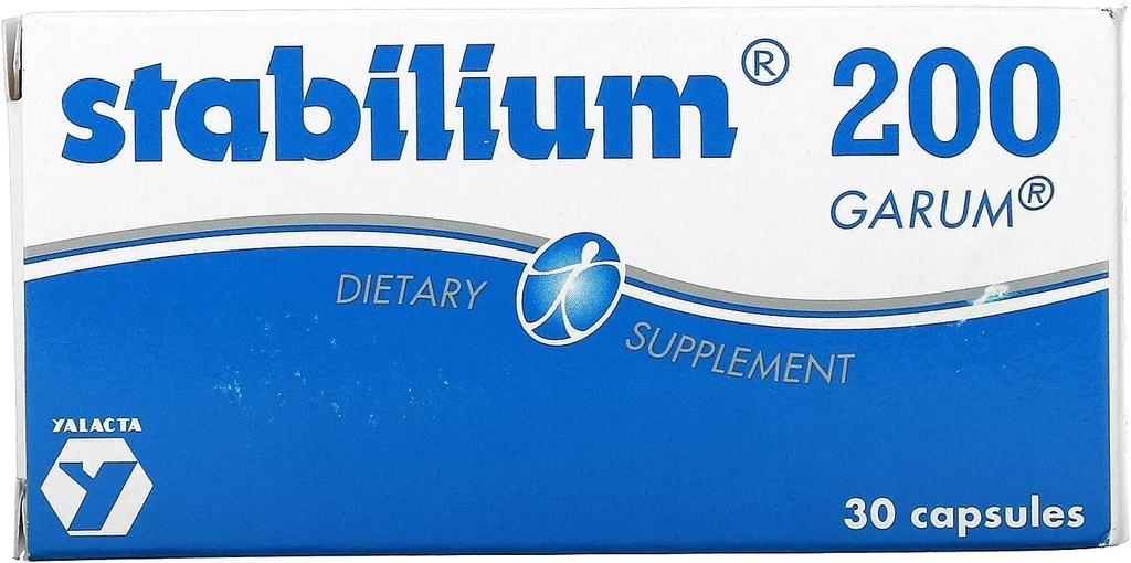 Nutricology Stabilium 200 - Dabīgs Miega līdzeklis pieaugušajiem, Stresa atvieglošanas bagātinātāji, Miega atbalsts, Zivju eļļa, A vitamīns, B6 vitamīns, Miega tabletes - 30 Skaits