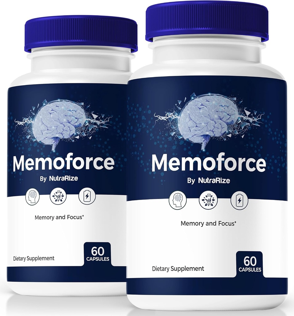 (2 Pack) Memo Force Pills, Atslēdziet savu pilnu potenciālu ar Memo Force Kapsulas - Atbalsta Atmiņas, Fokusa & Koncentrācija, Līdzsvarota veselība un funkcijas, Oficiālais Memo Force Atsauksmes (120 Kapsulas)