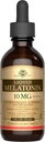SOLGAR Liquid Melatonin 10 mg, Natural Black Cherry Flavor - 2 fl oz - Great for Jet Lag - Vegan, Gluten & Dairy Free, Kosher - 59 Servē