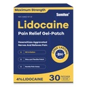 Sumifun 4% Lidokaīna Sāpju atvieglošana Patches 30 Count maksimālā stipruma Numbing Gel Patch par atpakaļ Cnee Kakla locītavu sāpes Muskuļu Soreness Akūta analgētiskā FSA vai HSA piemērota
