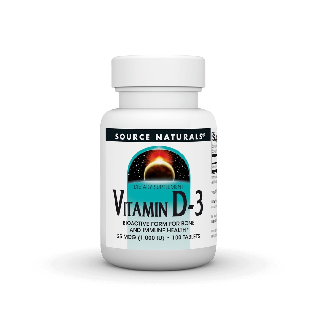 Avots Dabas vitamīns D- 3 1000 iu Atbalsta kaulu un imūno veselību* - 100 tabletes