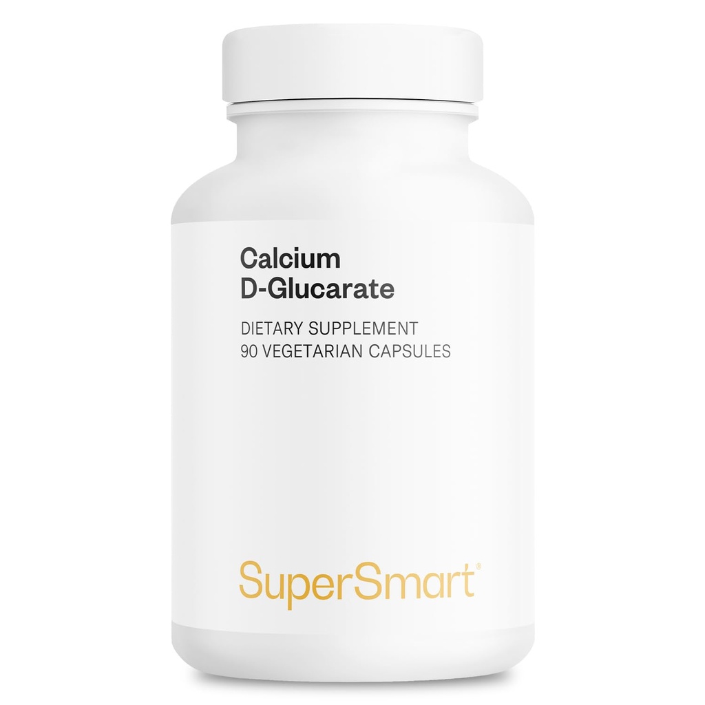 Supersmart - kalcija D-glikarāts 1500 mg dienā - antioksidants un detoksa papildinājums ; bez GMO un glutēna - 90 veģetārās kapsulas