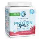 Sunwarrior Clear Protein pulveris Augu bāzes ūdens maisījums, vegāna un atsvaidzinošu olbaltumvielu un hidratācija papildinājums 10g Per apkalpo aveņu aromatizēts 420g Tub 30 Kalpo
