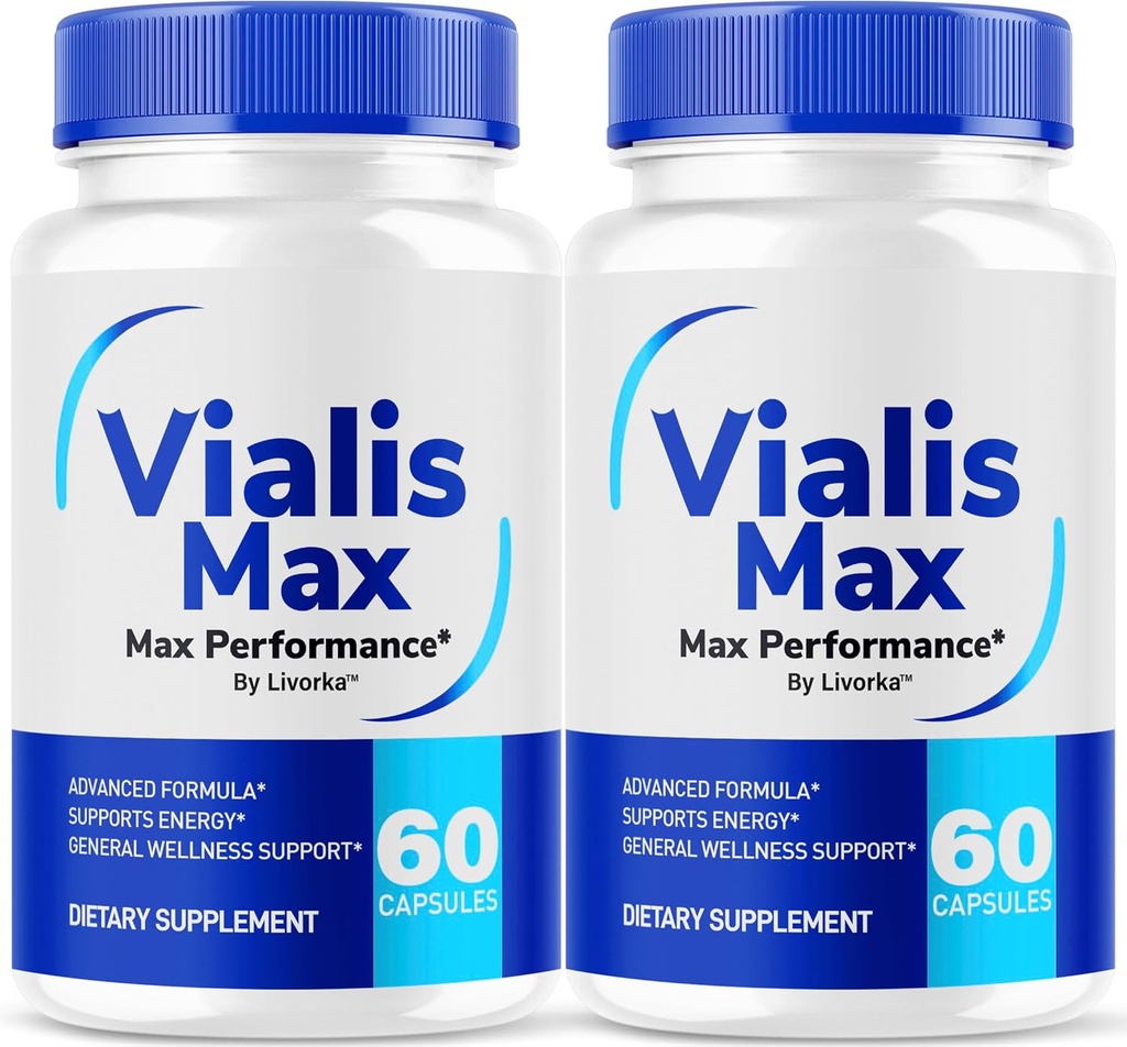 Vialis Max tabletes vīriešiem - Oficiālais Vialis Max Premium vīriešu atbalsta formula ātrai enerģijas, izturības un veiktspējas, VialisMax kapsulas Advanced Formula, 120 kapsulas 2 mēnešiem