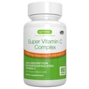 Igennus High Absorbcija Super C vitamīns, tīra etiķete Tīrs Tīrs tīrs C 1000mg, Vegan C vitamīns ar Bioflavonoids, 60 Servings, 24-Hour darbība, Imūnās veselības, enerģija, sirds un smadzeņu