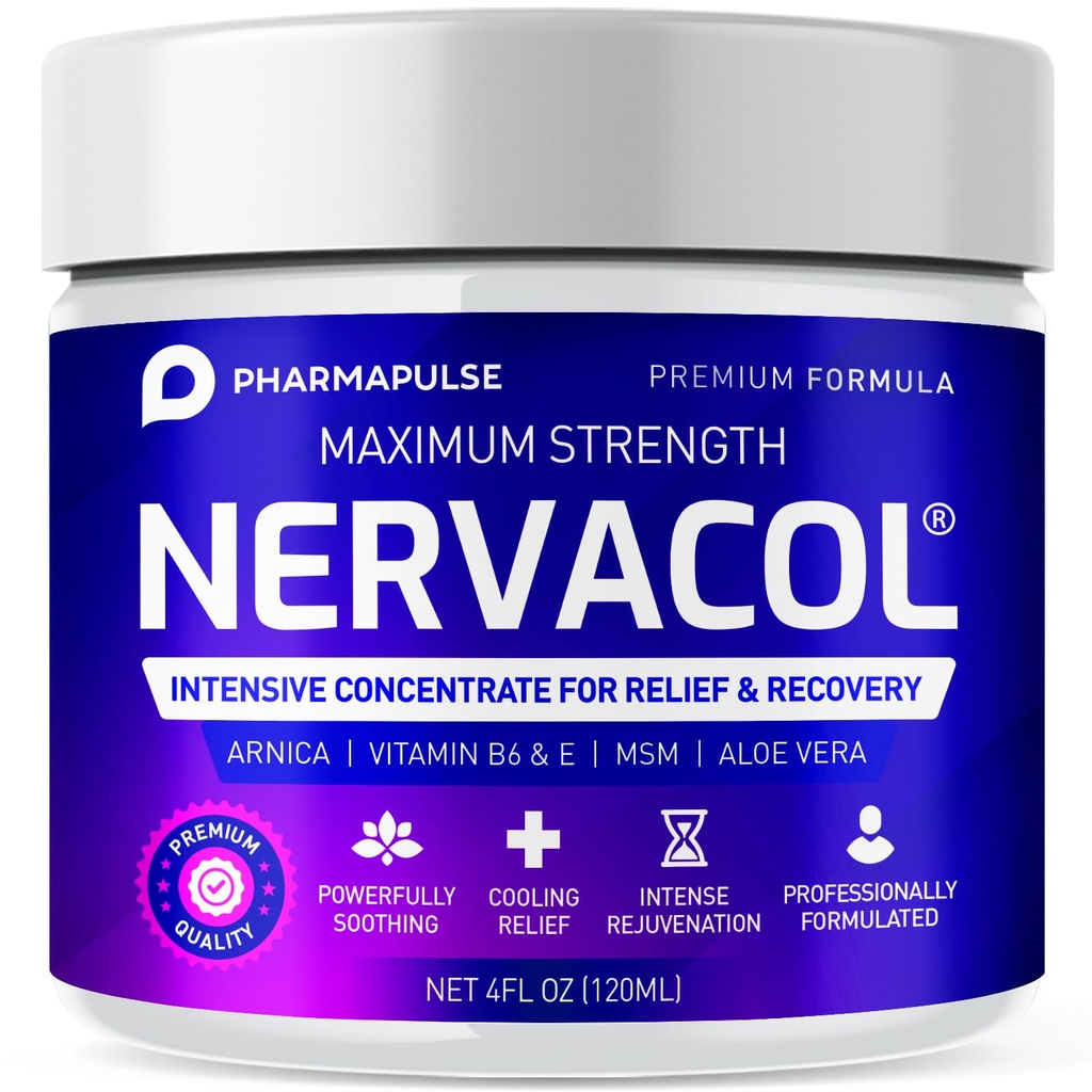 Farmaceitiskā neiropātija Nerva terapijas un palīdzības krēms - maksimālais spēks Relief krēms kājām, rokām, kājām, pirkstiem Ietver alfa liposkābi, arnicu, B6 vitamīnu, Aloe Vera, MSM - efektīvs nomierinošs 4oz