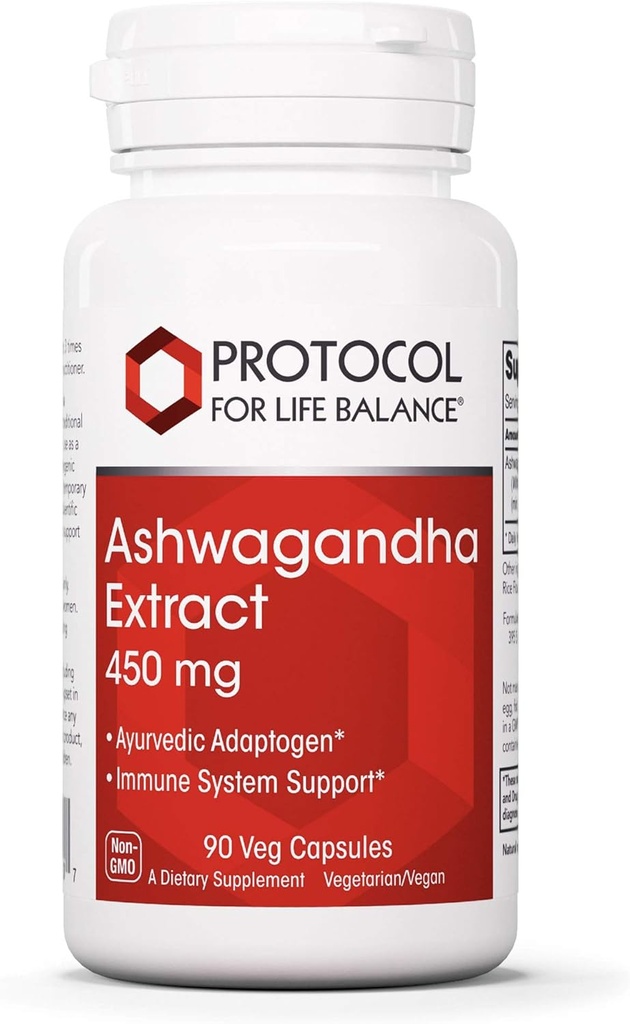 Protokols Ashwagandha 450mg - Imūnsupport, Ayurvedic Adaptogen - 90 Veg Caps