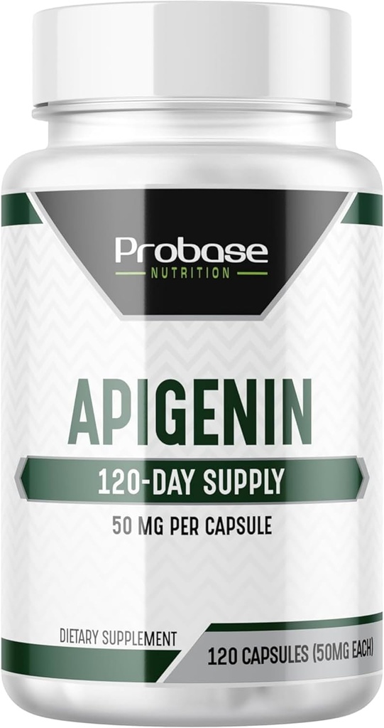 Ultimate Apigenin kapsulas 50mg - Non-GMO, Vegan, bez lipekļa - 4 mēnešu piegādes - augu relaksācijas atbalsta formula