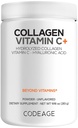 Kode Kolagēna peptīdi Pulveris + vitamīns C - 20g Zālaugu kolagēns Per Servē - Gremošanas enzīmi, Hialuronskābe, 18 Aminoskābes - hidrolizēts kolagēna proteīns - ne-GMO, nepārziepjojams - 9.98
