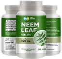 Neem Tabletes - 100% Tīras (Azadirachta Indica) (240 Skaits - 500 mg) 120 dienu piegādes (1 iepakojums)