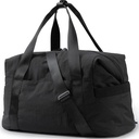 BAGSMART Maiss sievietēm, nesiet līdzi Weekender Nakšņošanas somu, ceļojumu dufeļu somas ar ratiņiem piedurknes, personiskais priekšmets Travel Bag Tote Bag Workout Dance Bag(Melns, Vidējs)