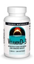 Avots Naturals Vitamīns D-3 2000 iu Atbalsta Kaulu un imūnās veselības - 200 softgels