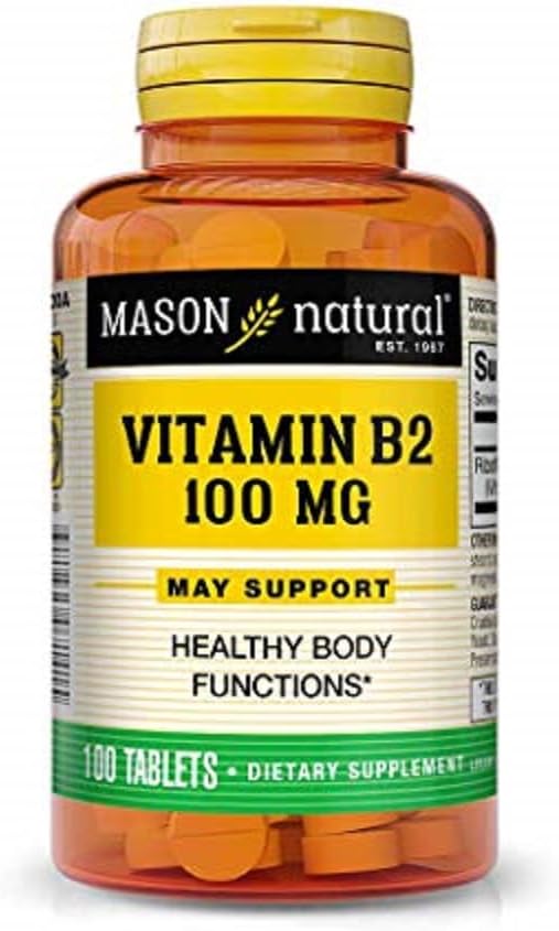 Masona vitamīni Mason Dabas B2 100 mg tabletes, 100 Skaits
