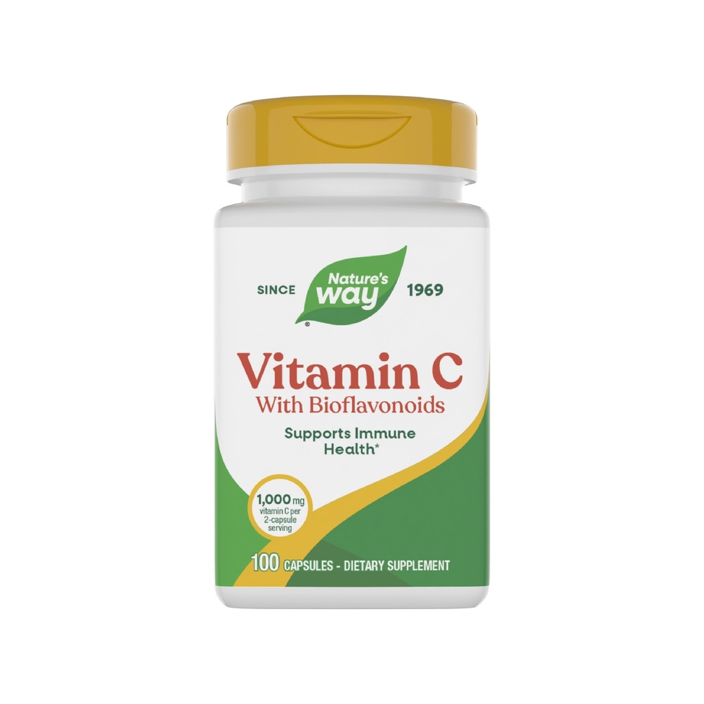 Dabas ceļš C vitamīns ar Bioflavonoids, Imūnsupport*, augsts potences vitamīns C uz 2-kapsulu kalpo, Veicina kolagēns*, 1000 mg uz 2-kapsulu Servē, 100 kapsulas (iepakojums May Vary)