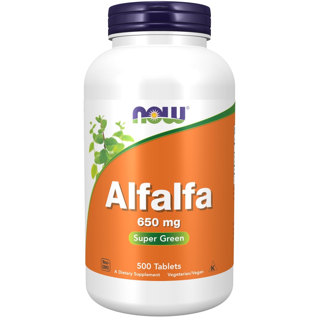 Piedevas: Alfalfa 650 mg K vitamīna avots, Green Superfoods, 500 tabletes
