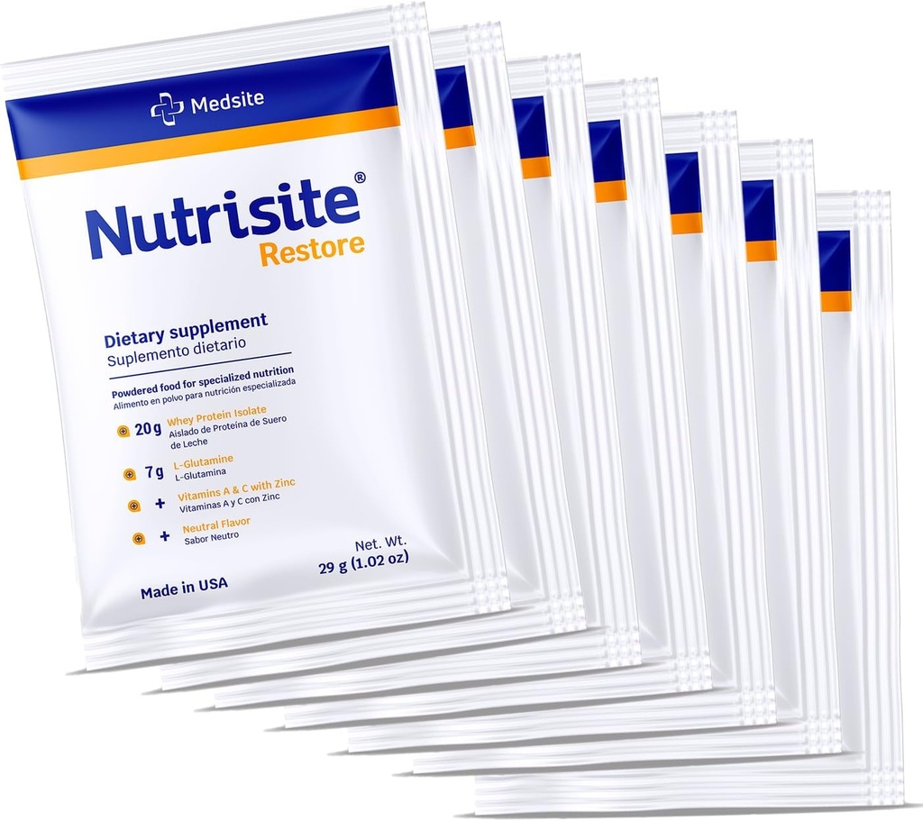 Nutrizīts Atjaunojiet pulveri Brūču dzīšanas atbalstam, Ietver Sūkalu izolāta proteīnu, L-glutamīnu, A, C vitamīnu un Cinku – bez lipekļa un sakarozi, bez iekaisuma (7 Servē) 1,02 Oz