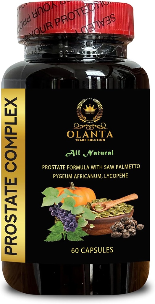 Prostata Veselīgas tabletes - Prostata komplekss vīriešiem - Uztura atbalsts prostatas, prostatas atbalsta papildinājums, Zāģa Palmetto ekstrakts, Pygeum africanum - 1 pudele