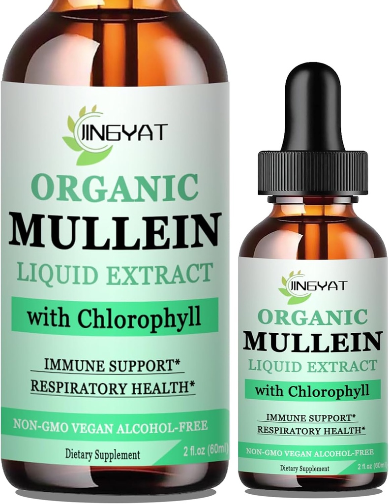 Mullein pilieni par volframa sēnītes   ; spēcīgs Mullein Leaf ekstrakts ar hlorofilu, C vitamīns, kanēlis par imūno atbalstu, detokss un respiratorais atbalsts, bronhu atbalsts; ne-GMO, košeris, bez lipekļa