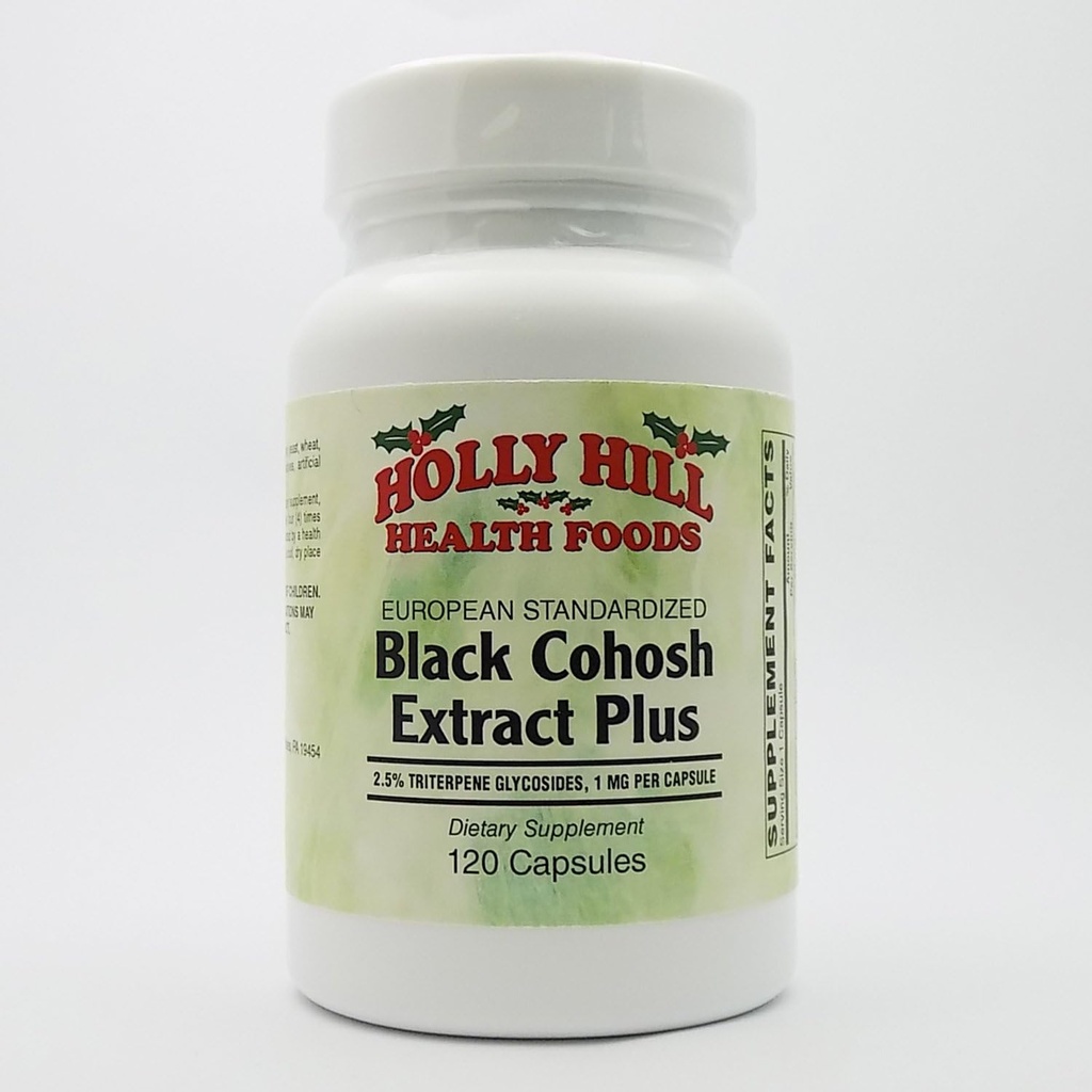 Holly Hill Health Foods, European Standardized Black Cohosh Extract Plus, 120 kapsulas