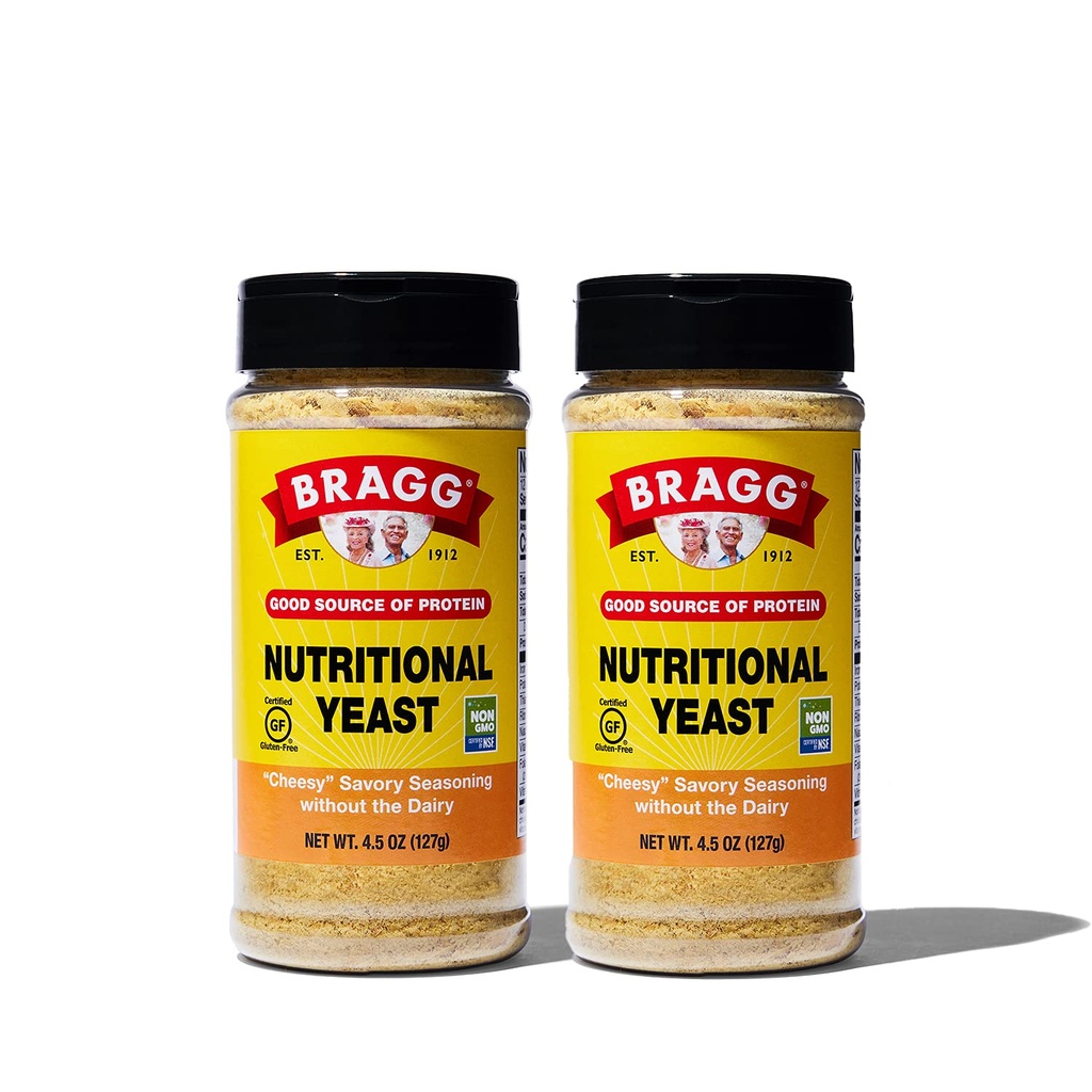 Bragg Premium Uztura rauga sezonas - Vegan, bez lipekļa – labs avots olbaltumvielu un vitamīnu – uzturs Savory Parmesan siera aizvietotājs (Original, 4.5 Ounce (iepakojums no 2))