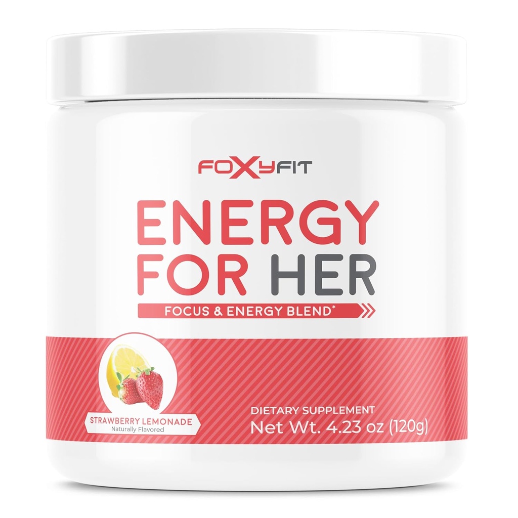 Enerģija viņai ar Foxy Fit Enerģijas un reģenerācijas Suppport sievietēm (Zemeņu Lemonāde - 30 Kalpo)