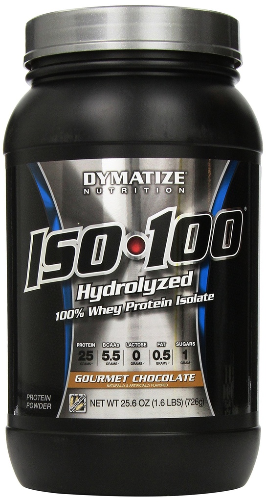 Dimatizēt ISO 100 sūkalu proteīna pulveri ar 25g hidrolizēta, šokolādes, 1.6 mārciņa (iepakojums no 1), 25.6